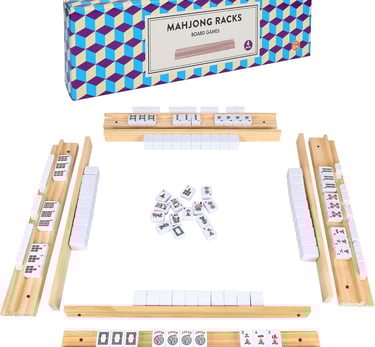 wood mahjong tile racks