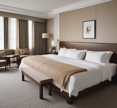 A sparkling clean living room with fresh linens and sunlight streaming through the window.