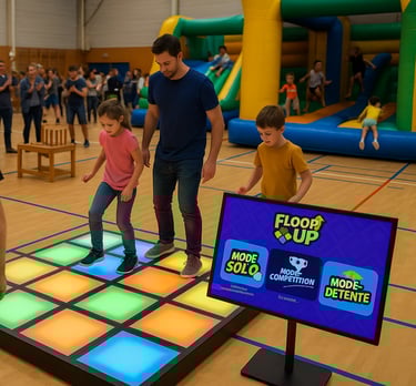 Jeu dalles led interactives
