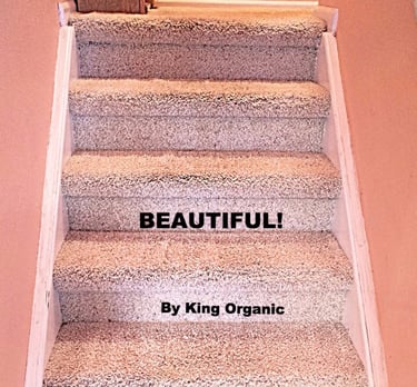 Beautiful Clean, Spotless, Spot Free stairs when using King Organic Clean