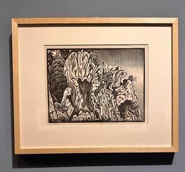 Calanches of Piana, Corsica, 1934, Wood Engraving ©16mag