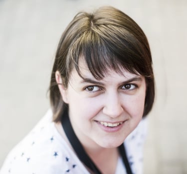 a woman with a tie around her neck