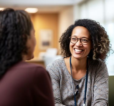 Joy of Life Clinic Therapist and Patient