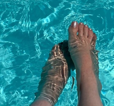 a person's feet in the water