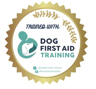 Dog first aid training badge 