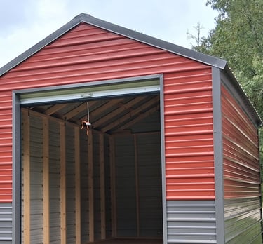 A-Frame Value Metal Custom sheds from Pine View Buildings
