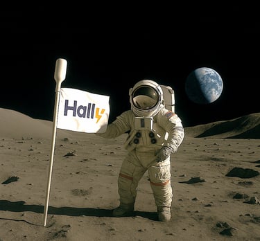 Un astronaute qui explore la planète hally