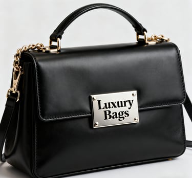 a black purse bag with a luxury bag