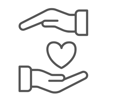 a hand holding a heart in a hand