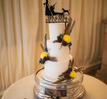 3 Tier Hunting Themed Wedding Cake