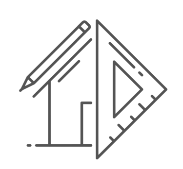 a pencil and pencil drawing a house with a pencil