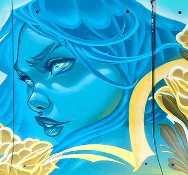 Sacred Bloom - Mural in Barcelona, muralism, street art, urban art by Ona Salvador