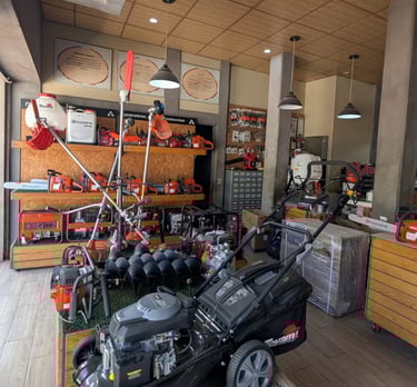 a room with a lot of tools and tools on display