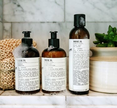 Le Labo hotel toiletries set – Rose 31 and Bergamote 22