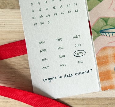 Kadoentje ingevulde datumprikker maand