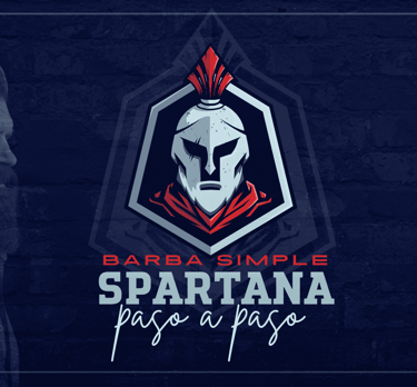 a man with a beard and a spartan helmet