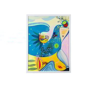 a bird with a bird on it's back and a bird on the back