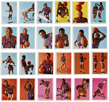 1971 Fleer Harlem Globetrotters Basketball Cards No. 25 thru 48