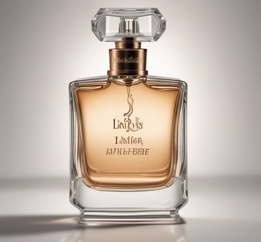 Close-up of a luxurious oriental perfume bottle with rich amber tones.