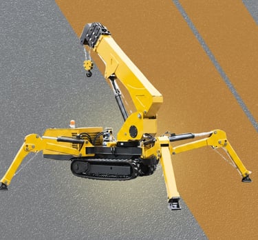 Guindaste aranha amarelo