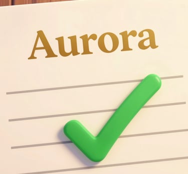 Elegant white card showing a serene mountain landscape at dusk with soft golden light