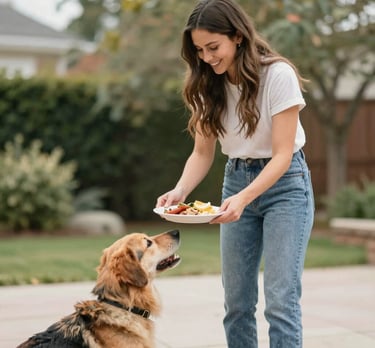 blue and white striped round textile