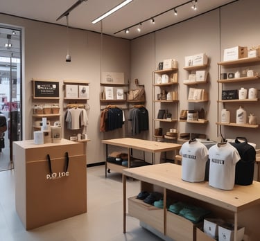 A modern and clean display of various products available in the online store.