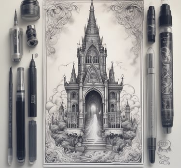 A collection of colorful tattoo ink bottles arranged neatly on a wooden table.