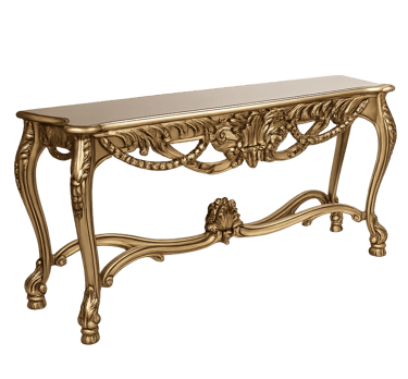 Luxury Gold Carved Console Table – Royal Teakwood Furniture Saharanpur