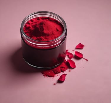 Hands applying a rich cream with a hint of golden color, symbolizing traditional Moroccan beauty rituals.