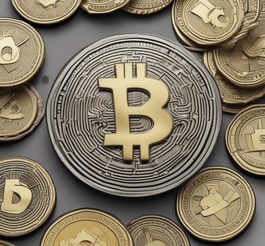 A sleek digital dashboard displaying various cryptocurrency coins and market trends.