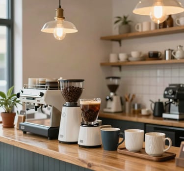 A steaming cup of rich coffee on a rustic wooden table with travel maps in the background