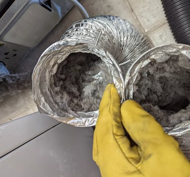 New dryer vent air hose replacement in Naples Florida
