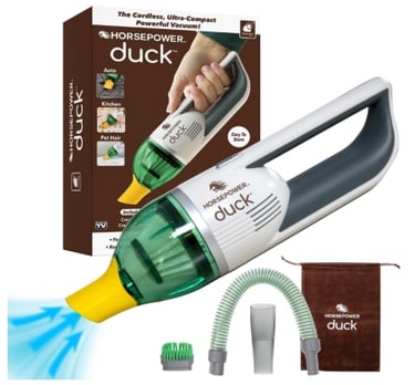 Duck Compact Cordless Vacuum by Horsepower, Ultra-Powerful, Strong Suction, AS-SEEN-ON-TV, Easy To S