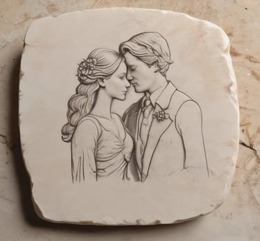 A collection of artisan jewelry displayed on a table with various pieces, including rings and necklaces, featuring colorful stones. Soft focus in the background highlights a vintage television and some decorative items, such as corks and glass containers. Warm lighting illuminates the scene, creating a cozy and inviting atmosphere.