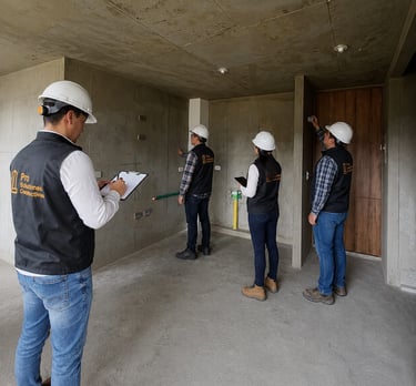 Recepción profesional de apartamento nuevo con arquitectos
