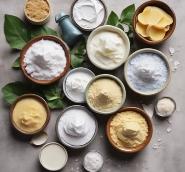 A serene setting showcasing a ritual bath with candles and natural products.