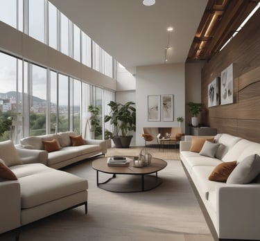 A beautifully designed living room showcasing modern interior design.