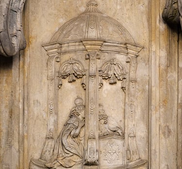 Pierwsza scena przedstawia spowiedź królowej Zofii, żony króla Czech Wacława IV Luksemburskiego.