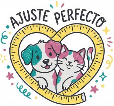 Ilustación de un perro y un gato que indica que se hacen ajustes a la medida de tu mascota.