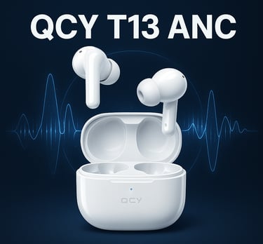 um par de fones de ouvido com as palavras qtyqy13 e qty