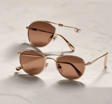 Luxury designer sunglasses and eyewear on marble background, minimalist aesthetic curated by Mlys.