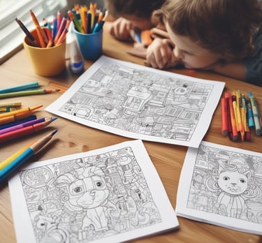 Several neatly stacked brown notebooks with green elastic bands and a calendar notebook with a pen on a textured light gray surface.