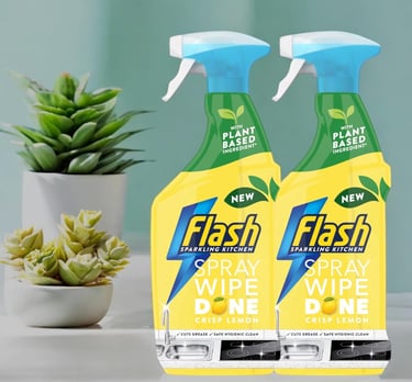 two spray - ons with a plant in a potted plant