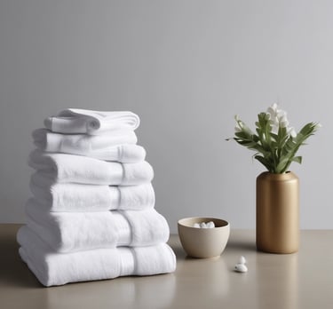 Cozy terry towel set in a rich color, perfect for kids.