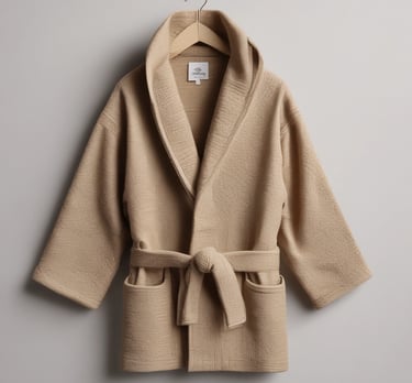 Stylish bathrobe for men, featuring a classic design in luxury fabric.