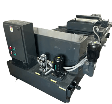 Magnetic coolant filter with paper band filter for grinding machine