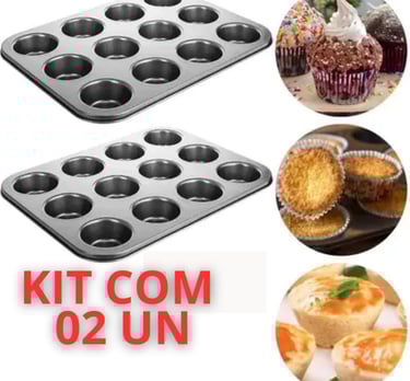 Formas com doze cavidades