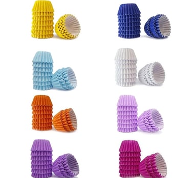 forminhas de papel coloridas