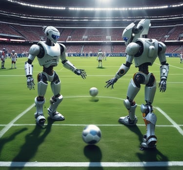 Graphic showing a progress bar with AI course modules completed.